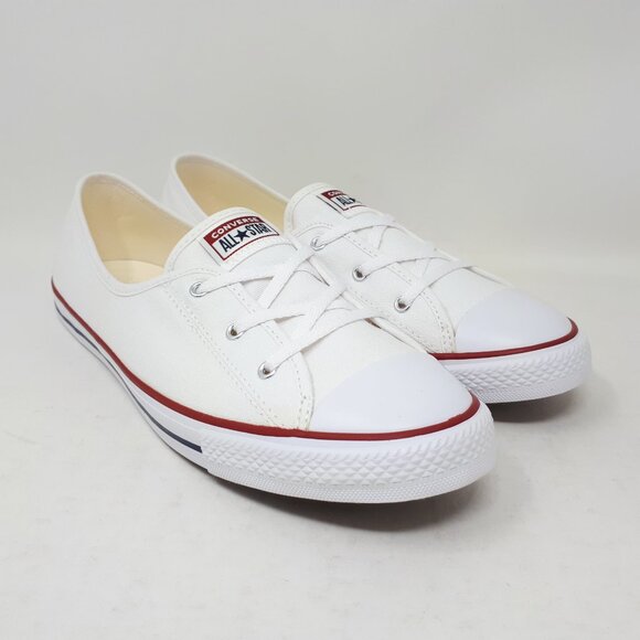 Converse Chuck Taylor All Star Ballet Lace Slip On White Shoe Sneaker Womens NEW - Picture 4 of 12
